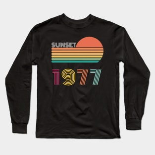 Sunset Retro Vintage 1977 Long Sleeve T-Shirt